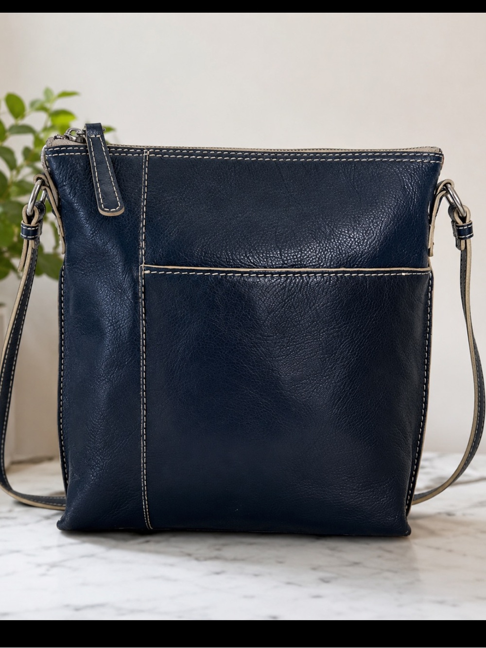 Hobo International Y2K Navy Blue Leather Shoulder Or Crossbody Bag
